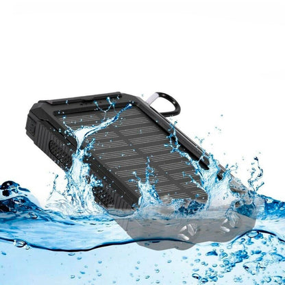 Waterdichte Powerbank met Zonnepaneel en LED Lamp