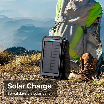 Zonne Power Bank 20000mAh Waterdicht Extern Opladen