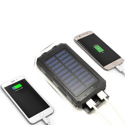 Waterdichte Powerbank met Zonnepaneel en LED Lamp
