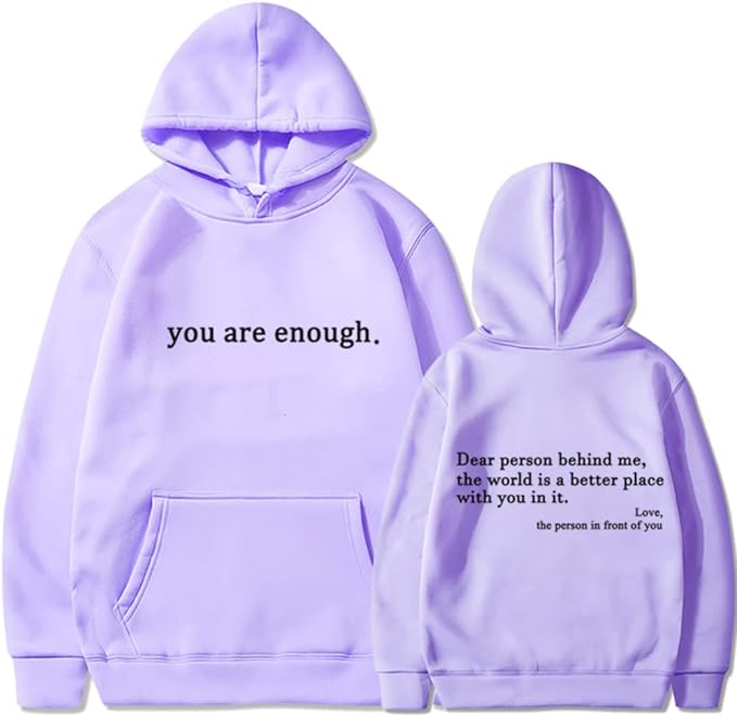 Zelfliefde Sweatshirt Met Motiverende Boodschap