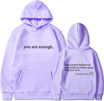 Zelfliefde Sweatshirt Met Motiverende Boodschap