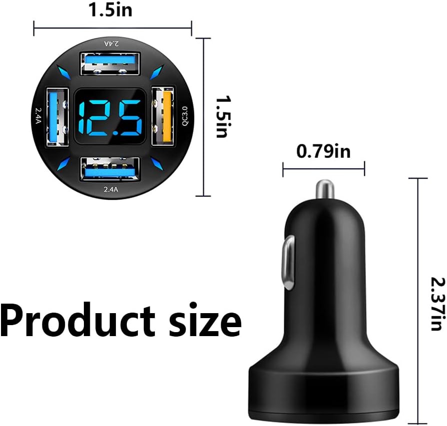 Supersnelle Autolader 66W met USB PD en QC 3.0