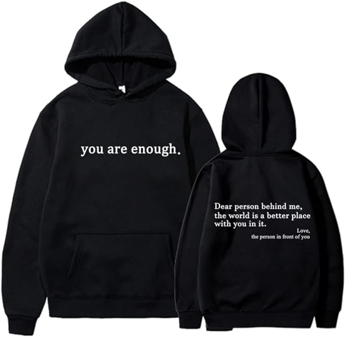 Zelfliefde Sweatshirt Met Motiverende Boodschap - Velinix