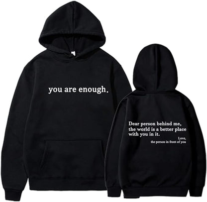 Zelfliefde Sweatshirt Met Motiverende Boodschap - Velinix