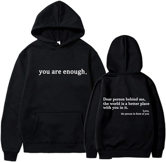 Zelfliefde Sweatshirt Met Motiverende Boodschap - Velinix