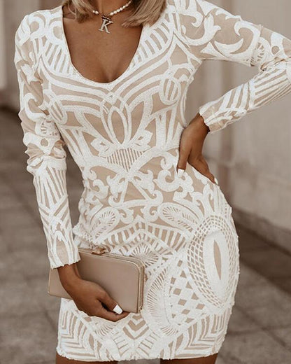 Lydiaelegance™ – Dames Bodycon Jurk met V-Hals Stijlvolle Elegantie & Comfort-3