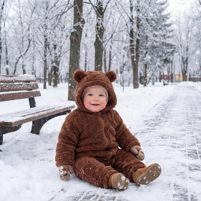 Pluche Baby Romper Warme Winter Outfit voor Baby