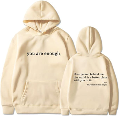 Zelfliefde Sweatshirt Met Motiverende Boodschap