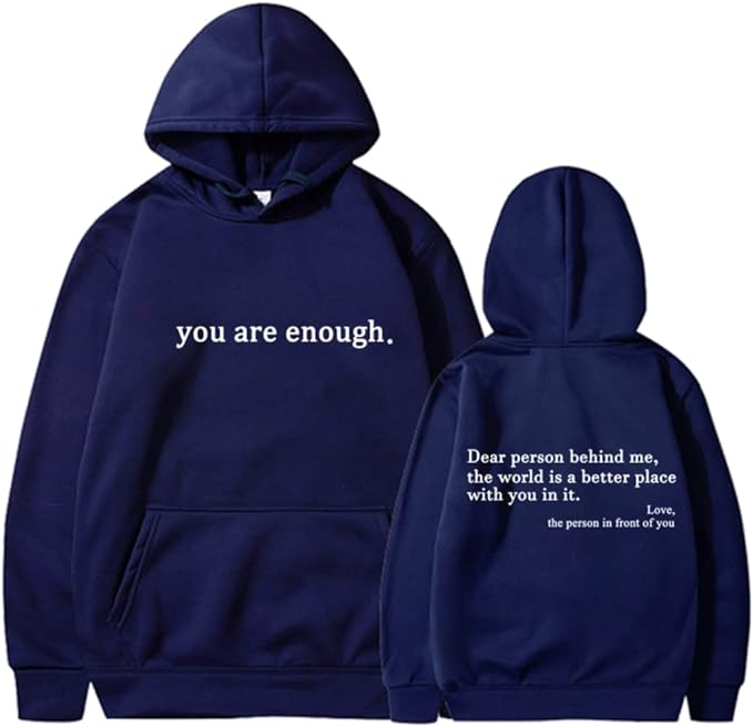 Zelfliefde Sweatshirt Met Motiverende Boodschap