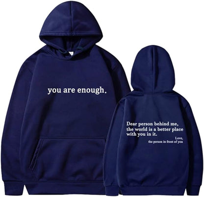 Zelfliefde Sweatshirt Met Motiverende Boodschap