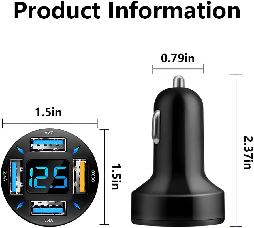 Supersnelle Autolader 66W met USB PD en QC 3.0
