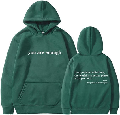 Zelfliefde Sweatshirt Met Motiverende Boodschap
