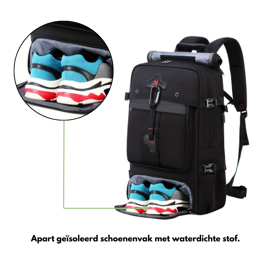 Waterdichte Reistrugzak 50L met USB-Aansluiting
