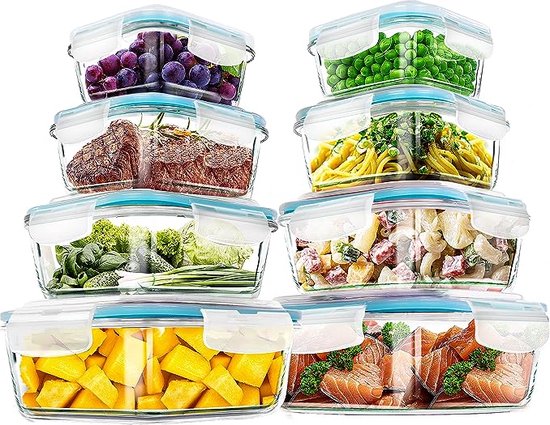 Glas Lunchbox Bento van Borosilicaat Glas Vakuum Isolatie - Velinix