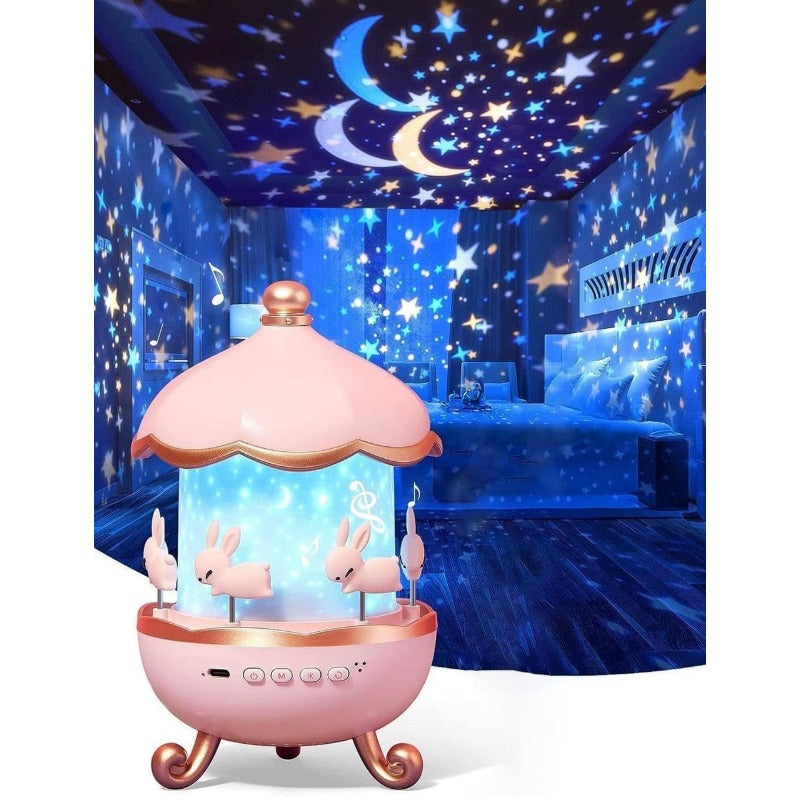 Kinder Nachtlamp Projector 360° Rotating Konijn