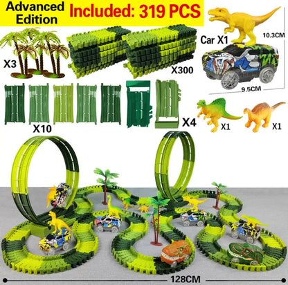 XXL Elektrische Dinosaurussen Racetrack Met Looping