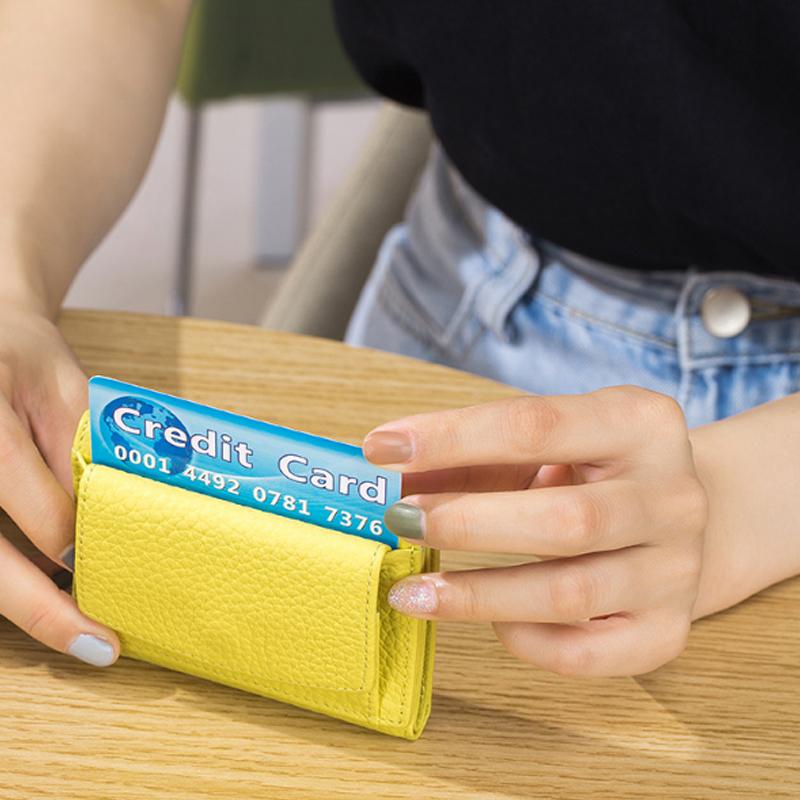 Zachte Leer Portemonnee met RFID-bescherming Handgemaakt