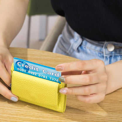 Zachte Leer Portemonnee met RFID-bescherming Handgemaakt