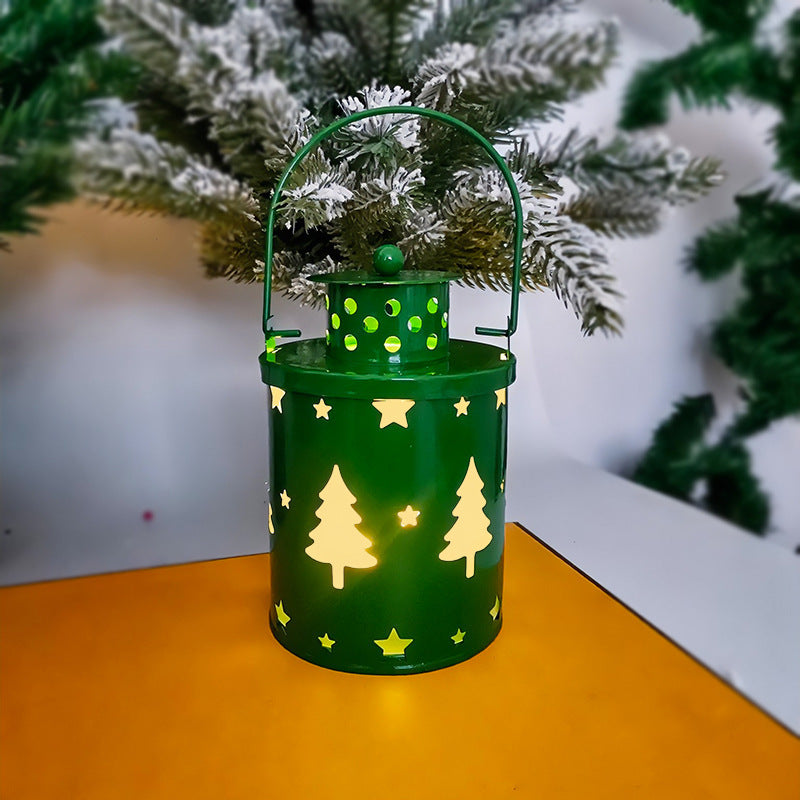 Kerstkaars LED Flikkerend Licht IJzeren Decoratie voor Binnen