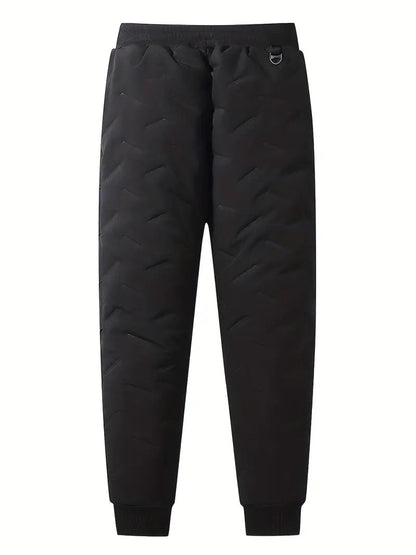 Heren Fleece Broek Dubbele Laag Stijlvol Warm