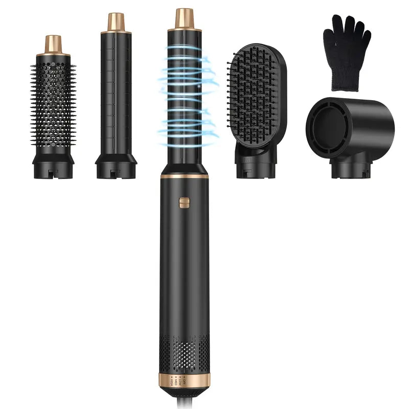 Haarstyling Set 5-in-1 Föhn Krultang Steilborstel Compleet