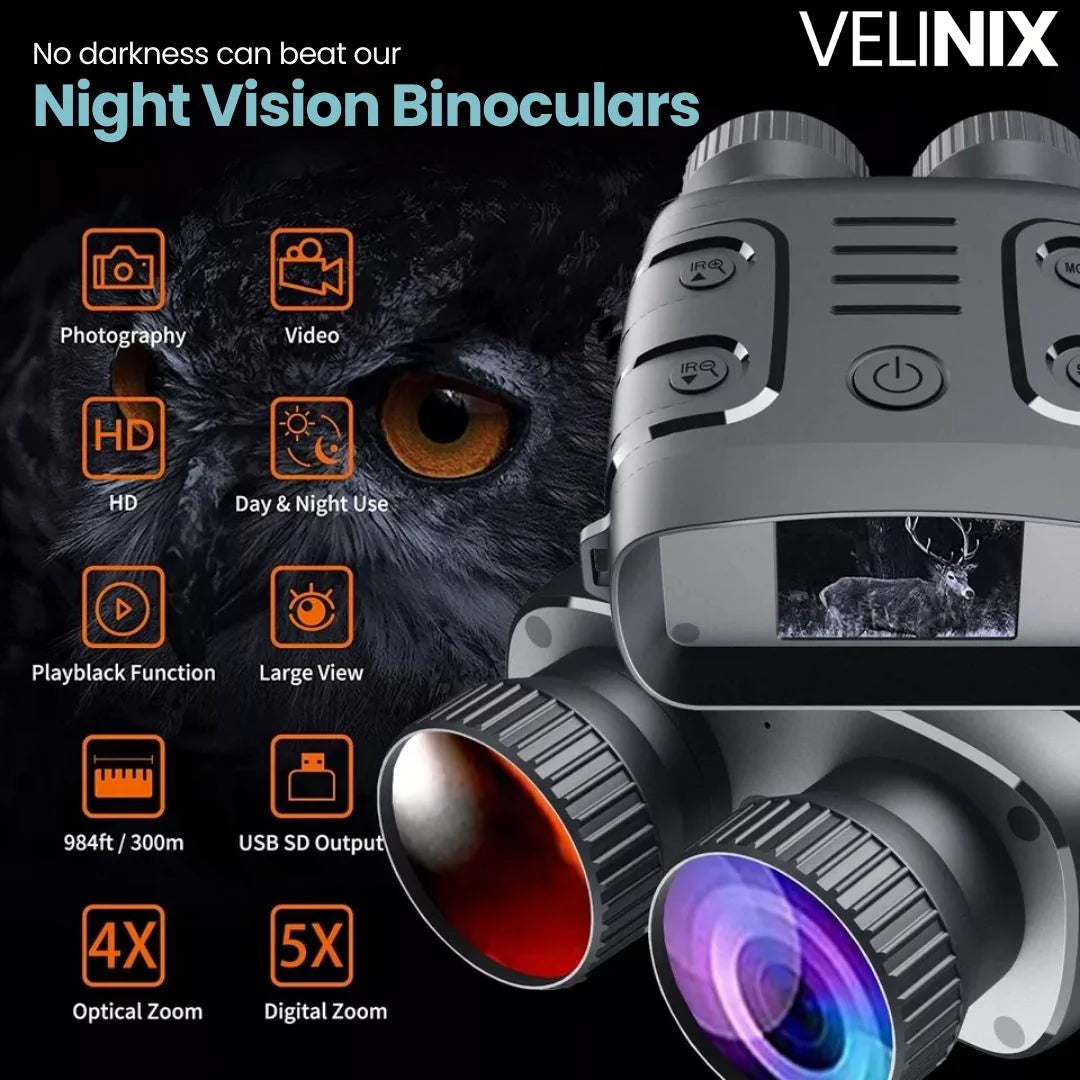 VisionMax™ – Digitale Nachtzicht Verrekijker met 5x Zoom en Infrarood Beeldkwaliteit
