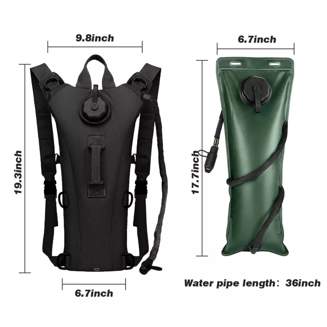 Water Rugzak met 3L Hydratatie Systeem voor Outdoor