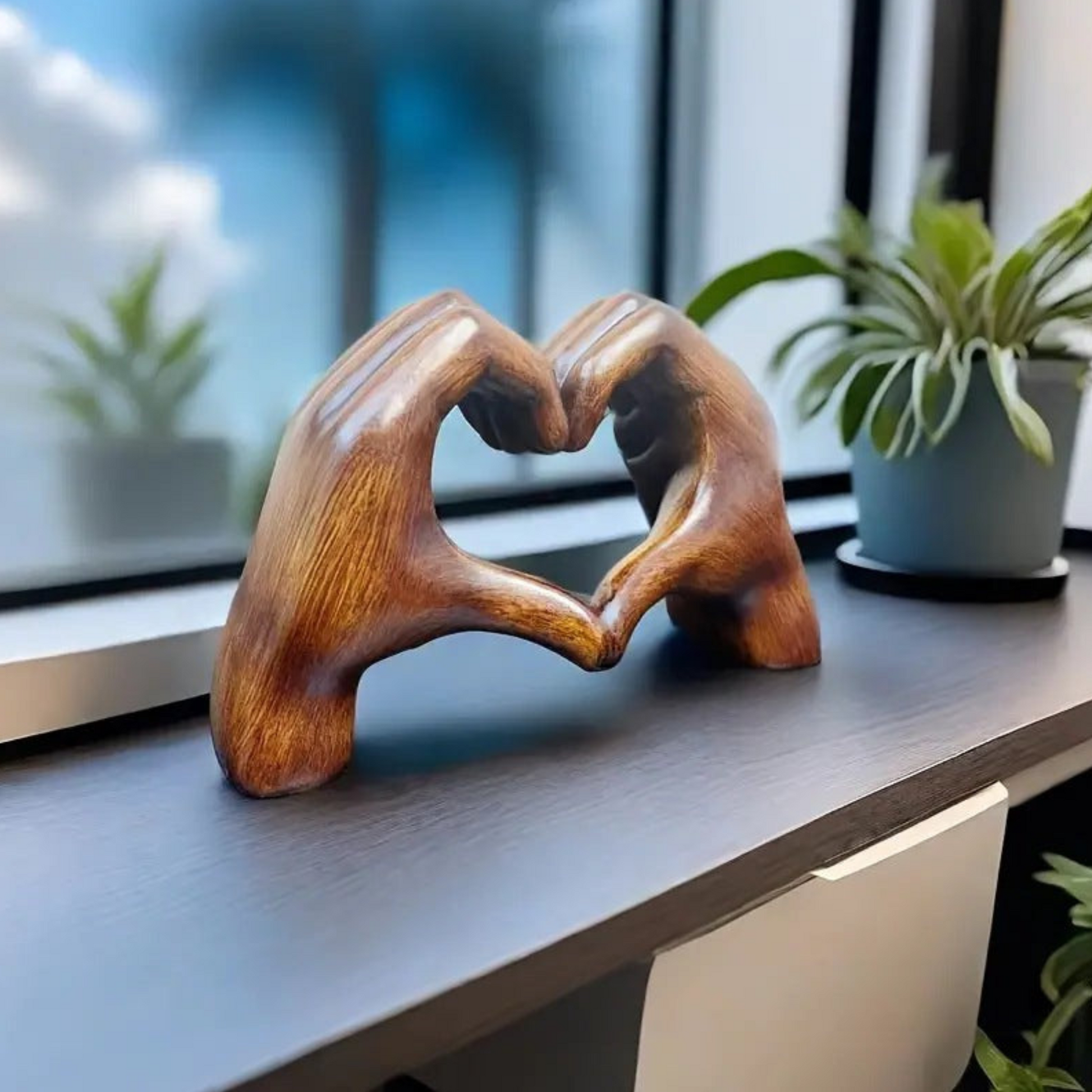 Hartvormige Eiken Houten Decoratie Handgemaakt - Velinix