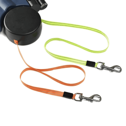 LED Hondenriem Dubbel met 360° Scharnier en Reflector