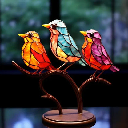 Kleurrijk Glas Vogelbeeldje Elegant Design