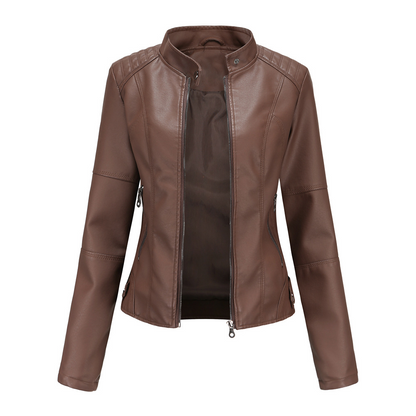 Leren Motorjack Dames Slank en Stijlvol