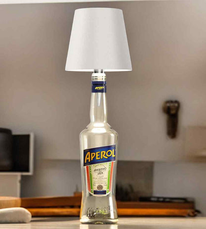 Unieke Fleslamp van Glazen Fles met Lampje Binnenin
