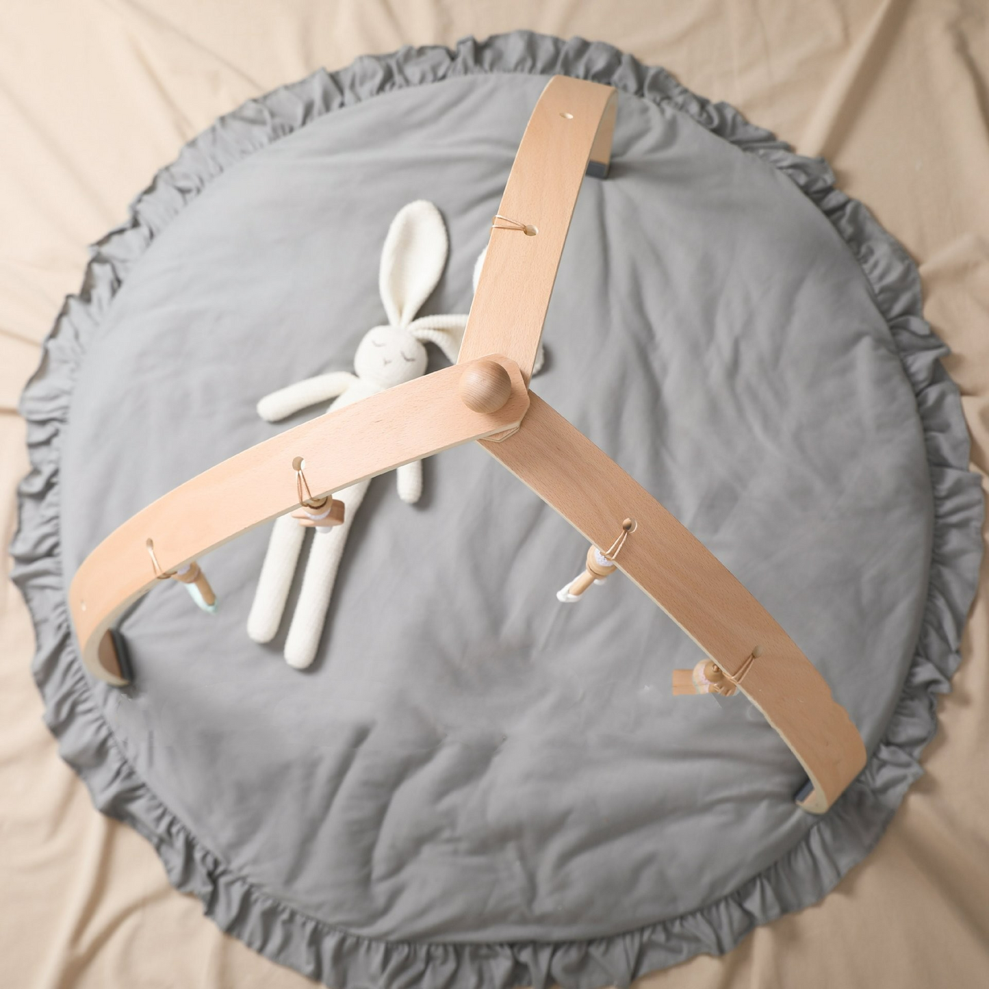 Baby Activiteitenboog Houten met Hangspeelgoed voor Peuters