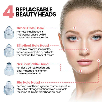 Blackhead Verwijderapparaat 4-in-1 Oplaadbaar voor Helder Huid