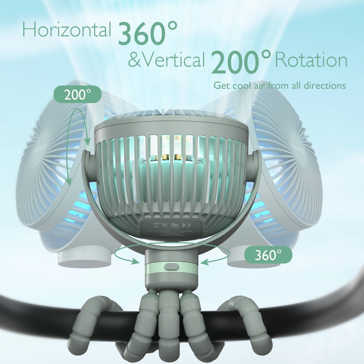 USB Reizen Handventilator Oplaadbaar Klein en Licht