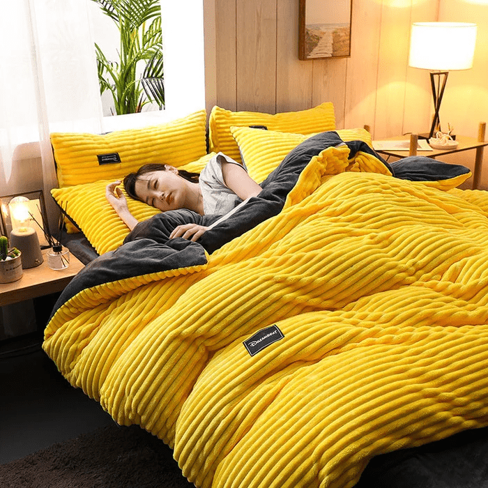 Warme Fleece Winterbeddenset met Fluwel voor Koude Nachten