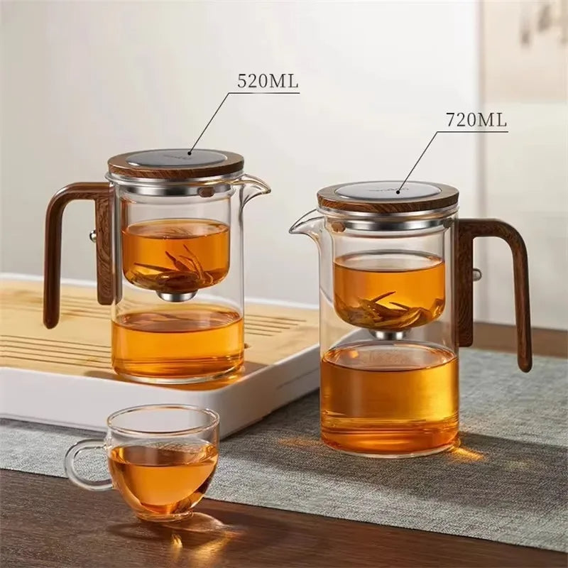 Magnetische Theepot Glazen Deluxe met One-Click Scheider