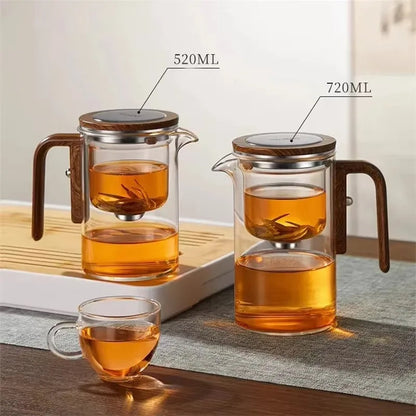 Magnetische Theepot Glazen Deluxe met One-Click Scheider