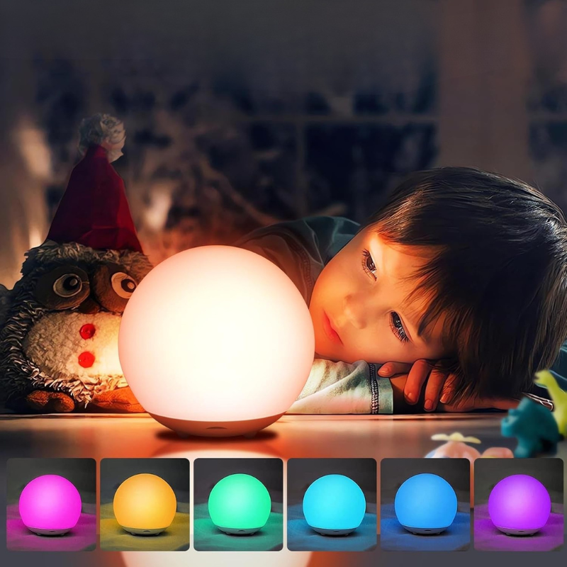 LED Nachtlampje Oplaadbaar met 8 Kleuren en Dimfunctie