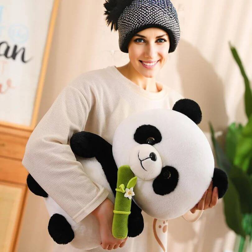 Panda Knuffel Plushie met Bamboe voor Kinderen - Velinix