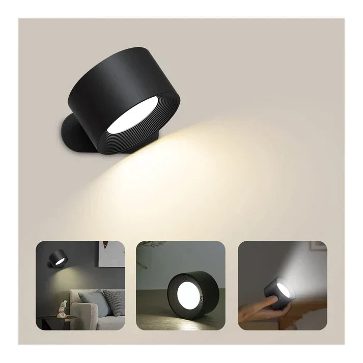 LED Wandlamp Draadloos Oplaadbaar 360° Draaibaar
