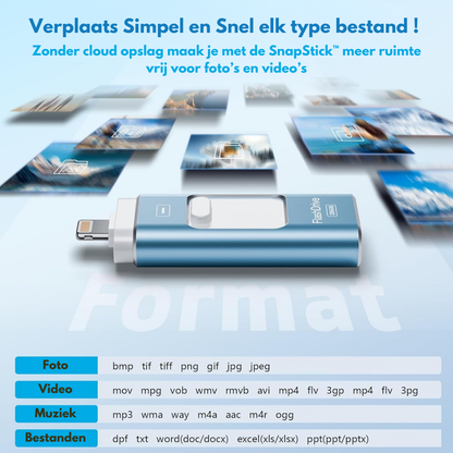 USB Backup Stick 4-in-1 voor Telefoon en Computer