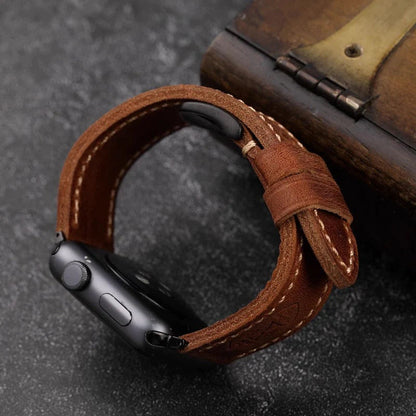 Leren Apple Watch Band Handgemaakt Vintage Stijl