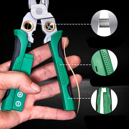8-in-1 Multifunctionele Schaar Strip- en Testtool Elektrisch
