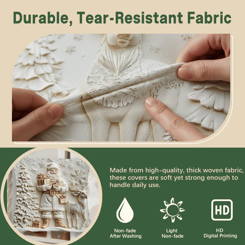 Kerst Decoratieve Hoezen Set van 4 Stuks 3D Design