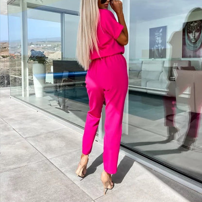 Chique Jumpsuit Met Strikdetail Elegante Avondkleding