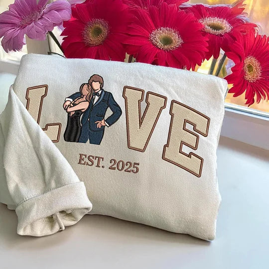 Gepersonaliseerde Liefdestrui met Borduurwerk voor Koppels