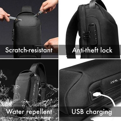 USB Beveiligde Reistassen Schoudertas voor Mannen