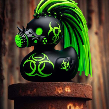 Cyberpunk Eend Ornament Donker Futuristisch Design