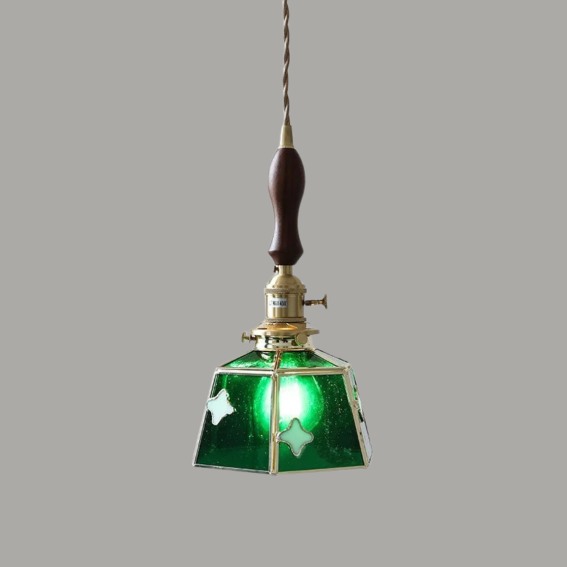 Elegante Hanglamp van Walnoothout en Glas - Velinix